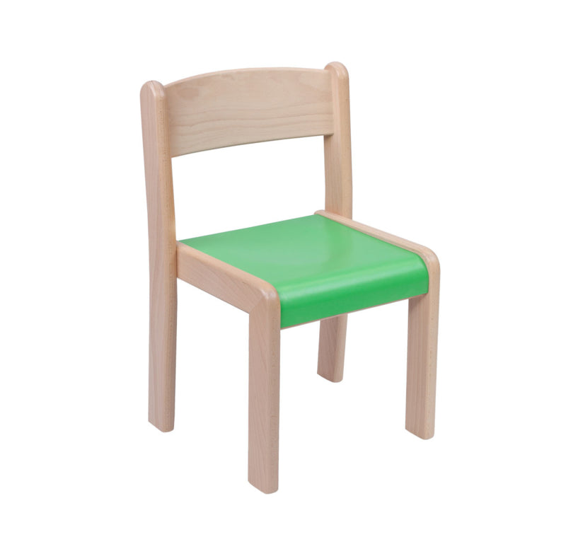 Houten HPL stapelstoel kleur