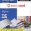 Labeltape Brother P-touch TZE-232 12mm rood op wit