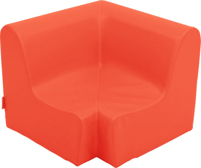Lage hoekbank 51,5cm zithoogte 20cm - Rood