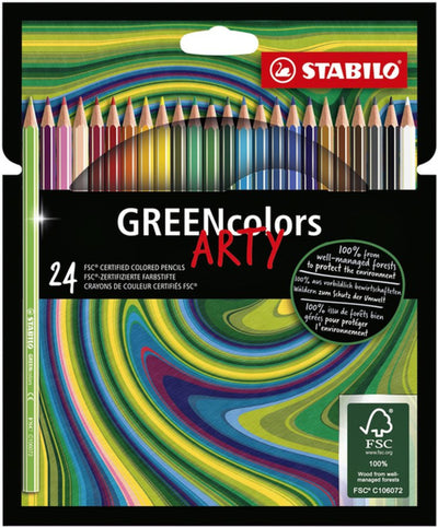 Kleurpotloden STABILO Greencolors 6019/24-1-20 etui Ã 24 stuks