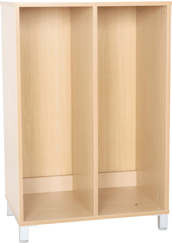 L kast voor plastic bakken - 2 rijen - met poten