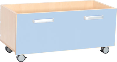 Speelgoed bak op wielen, lichtblauw