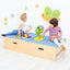 Vierkant platform, hoogte 30 cm, lichtblauw