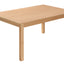 beukenhouten Tafel 120 x 80 cm. 46-76cm