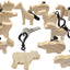 12 stuks Houten hangers 5 x 9,5cm - dieren