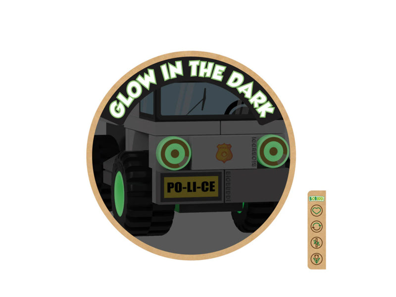 BiOBUDDi Politieauto met Slagboom BB-2038 141 dlg.