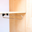 Expo garderobe met hoedenplank en intrekbare hanger - esdoorn