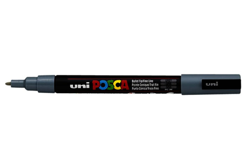 Verfstift Posca fijne punt 0.9 - 1.3 mm. grijs