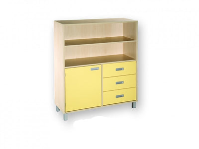 halfhoge kast met deur en laden