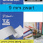 Labeltape Brother P-touch TZE-521 9mm zwart op blauw