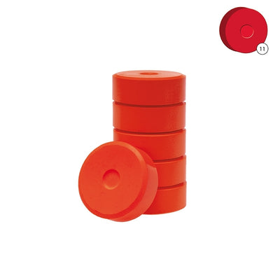 Colorall verfblokken Ã˜ 5,5 cm 6 dlg - Rood