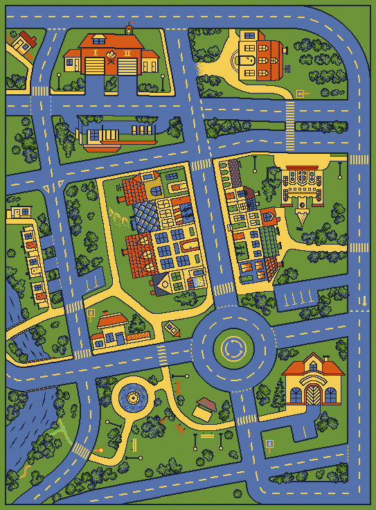 Verkeersmat 160x220cm -Stad