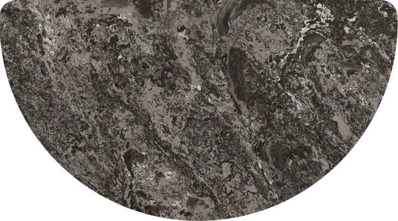 Stil tafelblad Plus, halfrond, 60 x 120 cm - grafiet