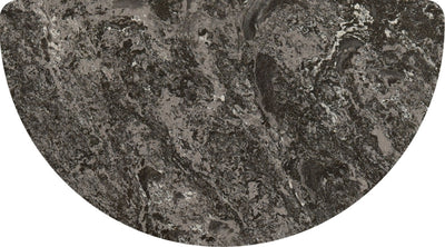 Stil tafelblad Plus, halfrond, 60 x 120 cm - grafiet