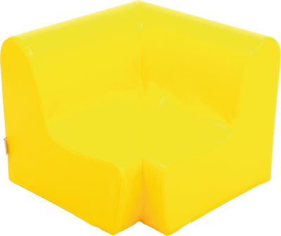 Lage hoekbank 51,5cm zithoogte 20cm - Geel