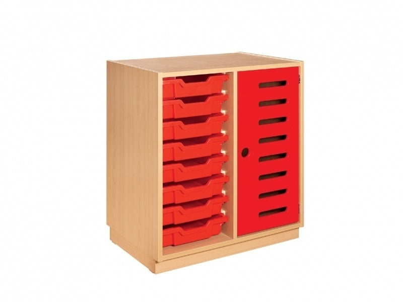 Kast met 8 bakken en deur