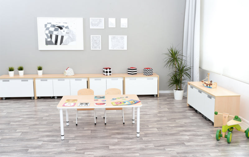 Quadro - bank voor 3 kleine bakken