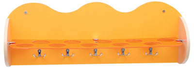 Plank voor bekers en accessoires - geel