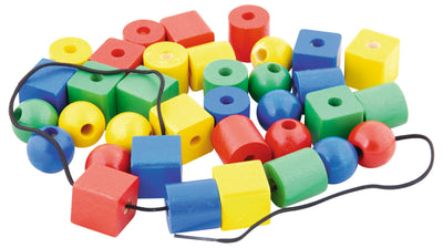 Houten rijgkralen - kleine set