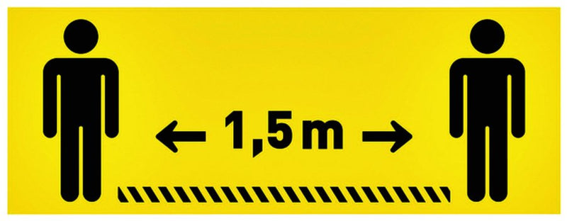 Vloersticker OPUS 2 40x15cm geel/zwart