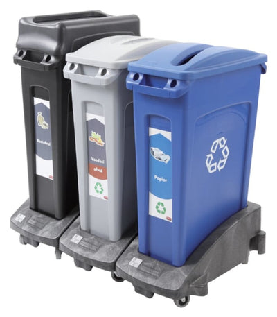 Afvalcontainer Slim Jim grijs 87liter