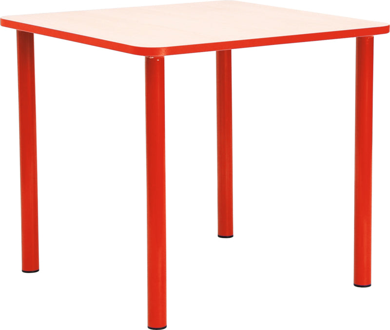 Vierkante Quint-tafel 65 x 65 cm 40-58cm rood