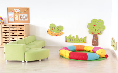 Flexi hoekbank, zithoogte 25 cm, groen