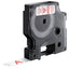 Labeltape Dymo 45015 D1 720550 12mmx7m rood op wit