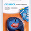 Labeltape Dymo Letratag 91203 plastic 12mm zwart op rood