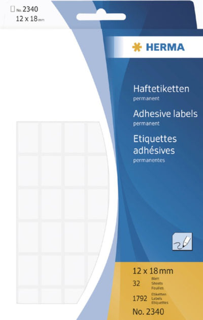 Etiket Herma 2340 12x18mm wit 1792stuks
