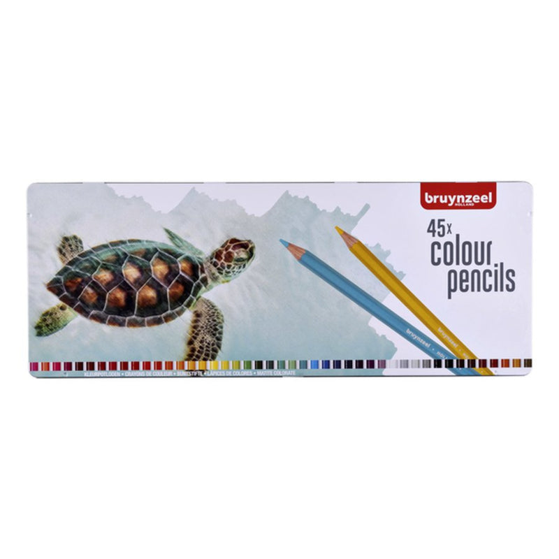 Kleurpotloden Bruynzeel schildpad blik Ã 45 stuks assorti