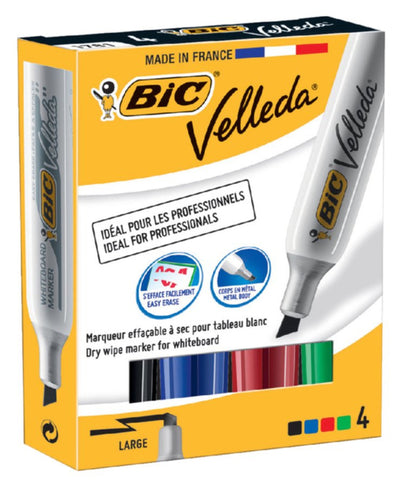 Viltstift Bic 1781 whiteboard schuin ass 3.2-5.5mm set Ã 4st