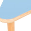 Driehoekige Flexi- tafel 108x80x80cm blauw 40-58cm hoogte verstelbaar