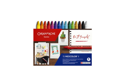 Waskrijt Caran d'Ache neocolor-I 15stuks assorti