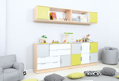 Quadro - brede hangkast met scheidingswand - rechts