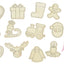 12x Houten hangers naturel - kerst