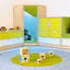 Quadro relax hoekmeubel 72x72x124,2cm - Esdoorn/wit