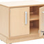 Flexi-kasten S met legbord, smal - met plint, berken deuren met slot