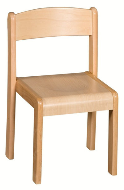 Houten HPL stapelstoel naturel 26-46cm