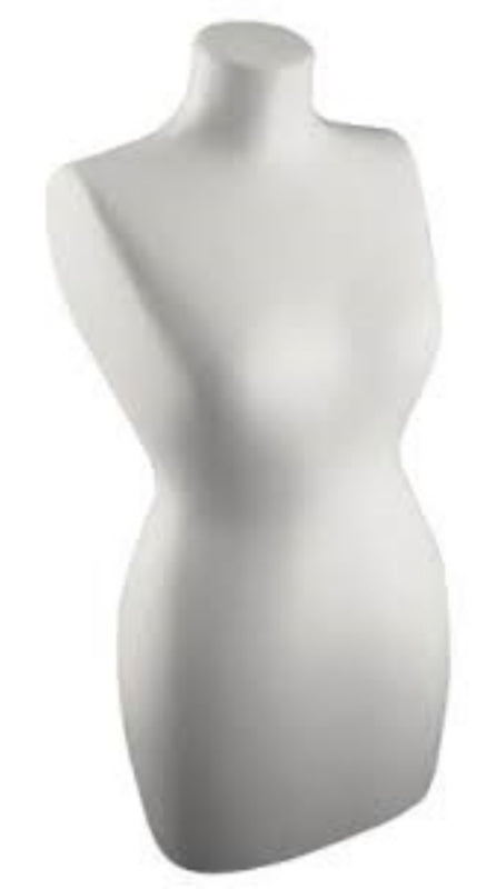 Tempex vrouwentorso 500mm - Wit