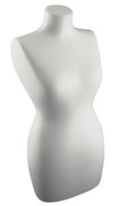 Tempex vrouwentorso 500mm - Wit