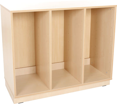 M-kast voor plastic bakjes met plint - 3 rijen