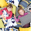 Vierkante kussens, blauw, 2 stuks