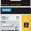 Labeltape Dymo Rhino 18444 vinyl 12mmx5.5m zwart op wit