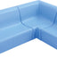 Lage zitbank 35cm zithoogte 20 cm - Lichtblauw