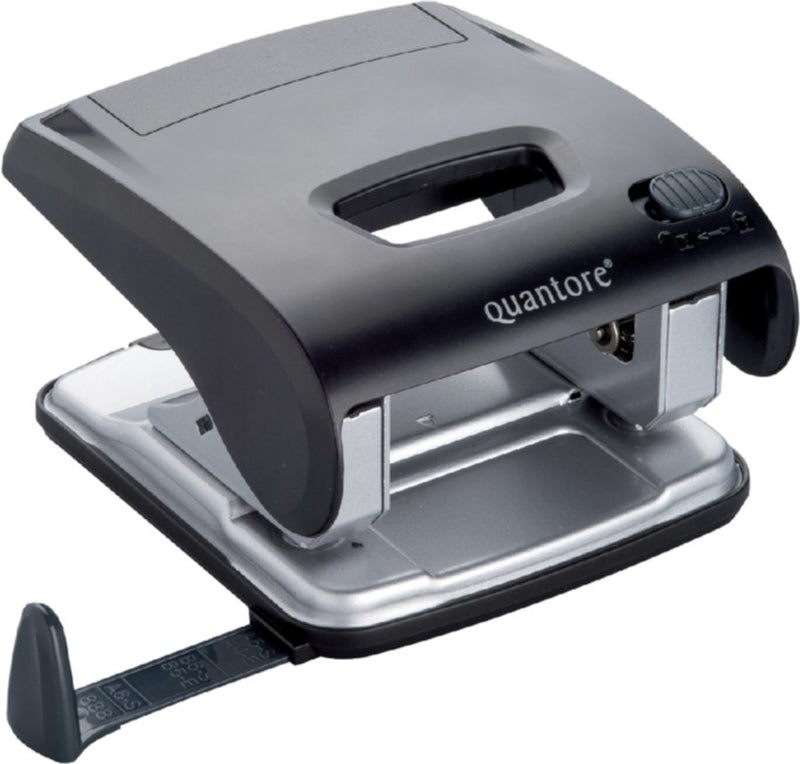 Perforator Quantore luxe 2-gaats 20vel zwart
