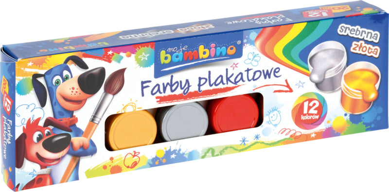 Waterverf Bambino 20ml 12 kleuren - Assorti