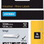 Labeltape Dymo Rhino 18054 vinyl 12mmx5.5m wit op zwart