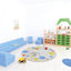 Lage zitbank 35cm zithoogte 20 cm - Lichtblauw