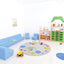 Hoge zitbank 40cm zithoogte 34 cm - Lichtblauw
